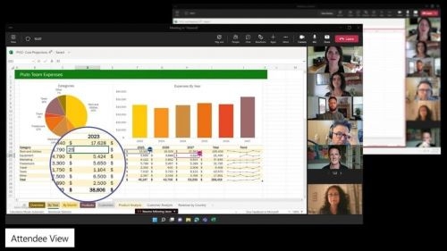 Excel Live - Real-time collaboration in Microsoft Teams meetings